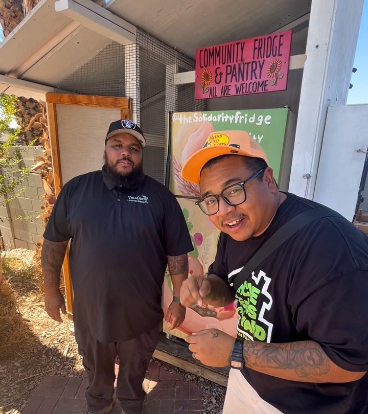 The Alkali Healing team at the Solidarity Fridge community pantry